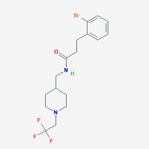 3-(2-bromophenyl)-N-{[1-(2,2,2-trifluoroethyl)piperidin-4-yl]methyl}propanamide