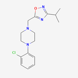 1-(2-Chlorophenyl)-4-{[3-(propan-2-yl)-1,2,4-oxadiazol-5-yl]methyl}piperazine