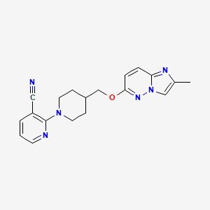 2-{4-[({2-Methylimidazo[1,2-b]pyridazin-6-yl}oxy)methyl]piperidin-1-yl}pyridine-3-carbonitrile