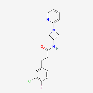 3-(3-chloro-4-fluorophenyl)-N-[1-(pyridin-2-yl)azetidin-3-yl]propanamide