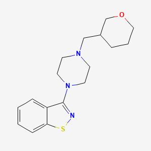 3-{4-[(Oxan-3-yl)methyl]piperazin-1-yl}-1,2-benzothiazole