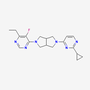 4-[5-(2-Cyclopropylpyrimidin-4-yl)-octahydropyrrolo[3,4-c]pyrrol-2-yl]-6-ethyl-5-fluoropyrimidine