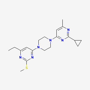 2-Cyclopropyl-4-{4-[6-ethyl-2-(methylsulfanyl)pyrimidin-4-yl]piperazin-1-yl}-6-methylpyrimidine