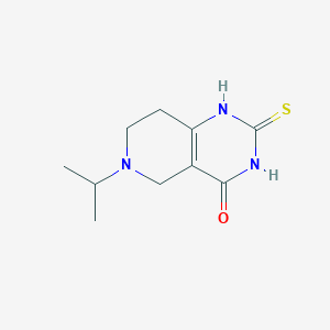 molecular formula C10H15N3OS B1223847 6-Propan-2-yl-2-sulfanylidene-1,5,7,8-tetrahydropyrido[4,3-d]pyrimidin-4-one 