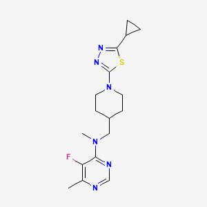 N-{[1-(5-cyclopropyl-1,3,4-thiadiazol-2-yl)piperidin-4-yl]methyl}-5-fluoro-N,6-dimethylpyrimidin-4-amine