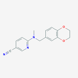 6-{[(2,3-Dihydro-1,4-benzodioxin-6-yl)methyl](methyl)amino}pyridine-3-carbonitrile