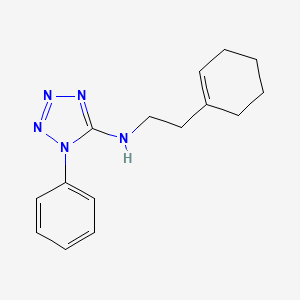 molecular formula C15H19N5 B1223852 N-[2-(1-cyclohexenyl)ethyl]-1-phenyl-5-tetrazolamine 
