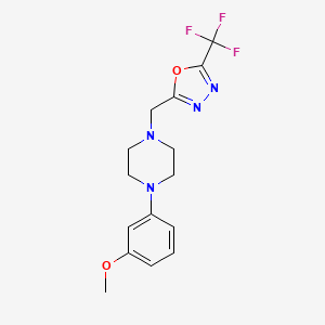 1-(3-Methoxyphenyl)-4-{[5-(trifluoromethyl)-1,3,4-oxadiazol-2-yl]methyl}piperazine