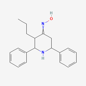molecular formula C20H24N2O B1223855 2,6-Diphenyl-3-propyl-4-piperidinone oxime 