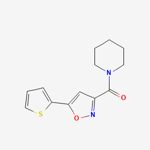 molecular formula C13H14N2O2S B1223857 1-Piperidinyl-(5-thiophen-2-yl-3-isoxazolyl)methanone 