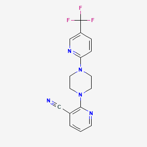 2-{4-[5-(Trifluoromethyl)pyridin-2-yl]piperazin-1-yl}pyridine-3-carbonitrile