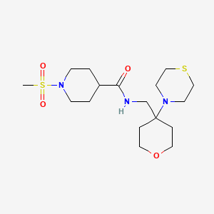 1-methanesulfonyl-N-{[4-(thiomorpholin-4-yl)oxan-4-yl]methyl}piperidine-4-carboxamide