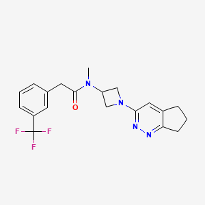 N-(1-{5H,6H,7H-cyclopenta[c]pyridazin-3-yl}azetidin-3-yl)-N-methyl-2-[3-(trifluoromethyl)phenyl]acetamide