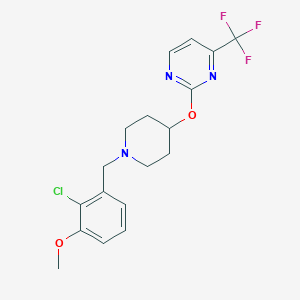 2-({1-[(2-Chloro-3-methoxyphenyl)methyl]piperidin-4-yl}oxy)-4-(trifluoromethyl)pyrimidine