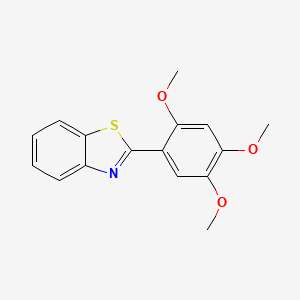 molecular formula C16H15NO3S B1223863 2-(2,4,5-Trimethoxyphenyl)-1,3-benzothiazole 