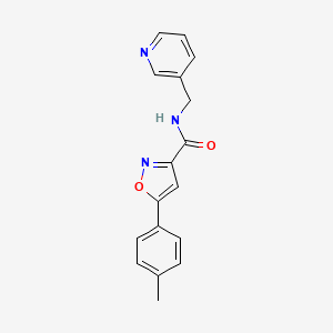 molecular formula C17H15N3O2 B1223864 5-(4-methylphenyl)-N-(3-pyridinylmethyl)-3-isoxazolecarboxamide 