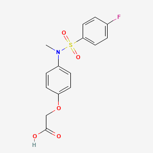 molecular formula C15H14FNO5S B1223866 2-[4-[(4-Fluorophenyl)sulfonyl-methylamino]phenoxy]acetic acid 