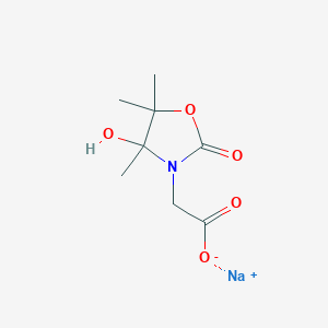 molecular formula C8H12NNaO5 B12238693 Sodium;2-(4-hydroxy-4,5,5-trimethyl-2-oxo-1,3-oxazolidin-3-yl)acetate 