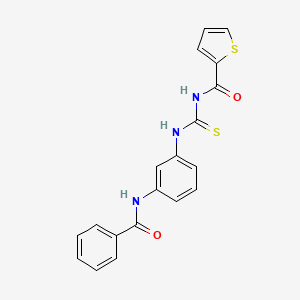 molecular formula C19H15N3O2S2 B1223870 N-[(3-苯甲酰氨基苯胺)-亚磺酰基亚甲基]-2-噻吩甲酰胺 