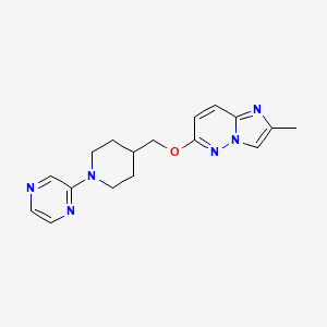 2-{4-[({2-Methylimidazo[1,2-b]pyridazin-6-yl}oxy)methyl]piperidin-1-yl}pyrazine