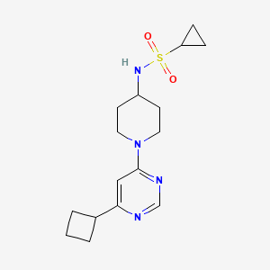 N-[1-(6-cyclobutylpyrimidin-4-yl)piperidin-4-yl]cyclopropanesulfonamide