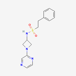 2-phenyl-N-[1-(pyrazin-2-yl)azetidin-3-yl]ethane-1-sulfonamide