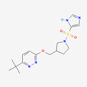 3-tert-butyl-6-{[1-(1H-imidazole-4-sulfonyl)pyrrolidin-3-yl]methoxy}pyridazine