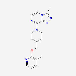 3-Methyl-2-[(1-{3-methyl-[1,2,4]triazolo[4,3-a]pyrazin-8-yl}piperidin-4-yl)methoxy]pyridine