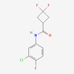 N-(3-chloro-4-fluorophenyl)-3,3-difluorocyclobutane-1-carboxamide