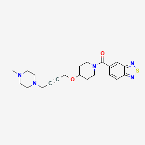 5-(4-{[4-(4-Methylpiperazin-1-yl)but-2-yn-1-yl]oxy}piperidine-1-carbonyl)-2,1,3-benzothiadiazole