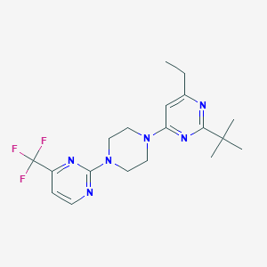 2-Tert-butyl-4-ethyl-6-{4-[4-(trifluoromethyl)pyrimidin-2-yl]piperazin-1-yl}pyrimidine