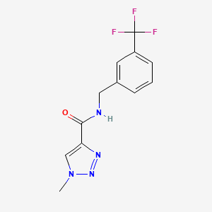 molecular formula C12H11F3N4O B12238830 1-methyl-N-{[3-(trifluoromethyl)phenyl]methyl}-1H-1,2,3-triazole-4-carboxamide 