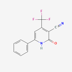 molecular formula C13H7F3N2O B1223885 2-氧代-6-苯基-4-(三氟甲基)-1,2-二氢吡啶-3-腈 CAS No. 3335-44-2