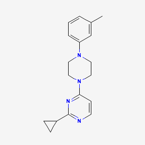 2-Cyclopropyl-4-[4-(3-methylphenyl)piperazin-1-yl]pyrimidine