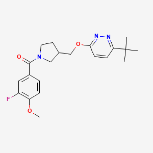 3-Tert-butyl-6-{[1-(3-fluoro-4-methoxybenzoyl)pyrrolidin-3-yl]methoxy}pyridazine