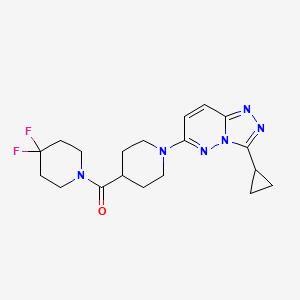 1-{3-Cyclopropyl-[1,2,4]triazolo[4,3-b]pyridazin-6-yl}-4-(4,4-difluoropiperidine-1-carbonyl)piperidine