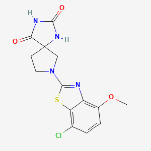 7-(7-Chloro-4-methoxy-1,3-benzothiazol-2-yl)-1,3,7-triazaspiro[4.4]nonane-2,4-dione