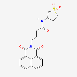 molecular formula C20H20N2O5S B1223891 4-(1,3-dioxo-2-benzo[de]isoquinolinyl)-N-(1,1-dioxo-3-thiolanyl)butanamide CAS No. 6151-78-6