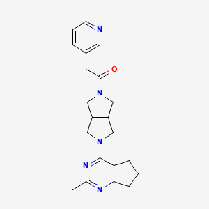 1-(5-{2-methyl-5H,6H,7H-cyclopenta[d]pyrimidin-4-yl}-octahydropyrrolo[3,4-c]pyrrol-2-yl)-2-(pyridin-3-yl)ethan-1-one