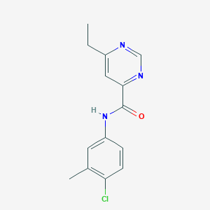 N-(4-chloro-3-methylphenyl)-6-ethylpyrimidine-4-carboxamide