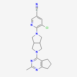 5-chloro-6-(5-{2-methyl-5H,6H,7H-cyclopenta[d]pyrimidin-4-yl}-octahydropyrrolo[3,4-c]pyrrol-2-yl)pyridine-3-carbonitrile