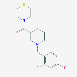 molecular formula C17H22F2N2OS B12238954 4-{1-[(2,4-Difluorophenyl)methyl]piperidine-3-carbonyl}thiomorpholine 