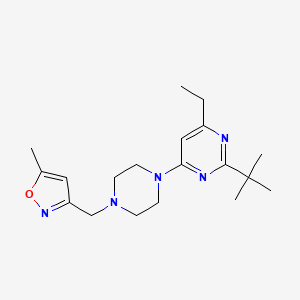 2-Tert-butyl-4-ethyl-6-{4-[(5-methyl-1,2-oxazol-3-yl)methyl]piperazin-1-yl}pyrimidine