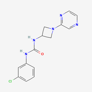 1-(3-Chlorophenyl)-3-[1-(pyrazin-2-yl)azetidin-3-yl]urea