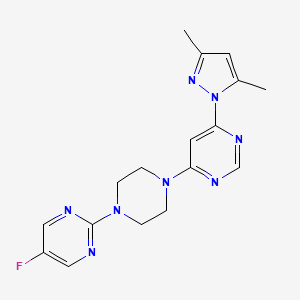 4-(3,5-dimethyl-1H-pyrazol-1-yl)-6-[4-(5-fluoropyrimidin-2-yl)piperazin-1-yl]pyrimidine