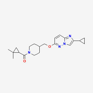 4-[({2-Cyclopropylimidazo[1,2-b]pyridazin-6-yl}oxy)methyl]-1-(2,2-dimethylcyclopropanecarbonyl)piperidine