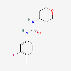 3-(3-Fluoro-4-methylphenyl)-1-(oxan-4-yl)urea