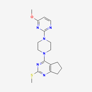 4-methoxy-2-{4-[2-(methylsulfanyl)-5H,6H,7H-cyclopenta[d]pyrimidin-4-yl]piperazin-1-yl}pyrimidine