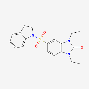 molecular formula C19H21N3O3S B1223902 5-(2,3-二氢吲哚-1-磺酰基)-1,3-二乙基-2-苯并咪唑酮 