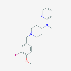 molecular formula C19H24FN3O B12239028 N-{1-[(3-fluoro-4-methoxyphenyl)methyl]piperidin-4-yl}-N-methylpyridin-2-amine 